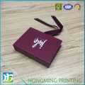 Custom Logo Printed Jewelry Boxes with Black Silk Ribbon